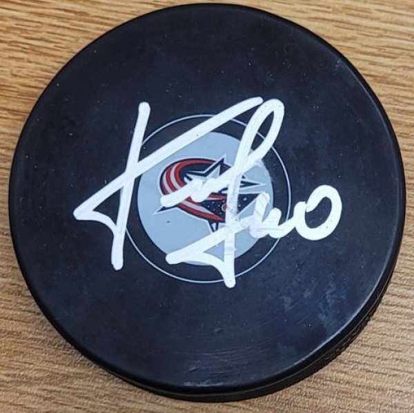 Daniil Tarasov Autographed Signed Columbus Blue Jackets Hockey Puck - Autographs