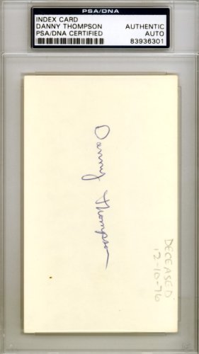 Danny Thompson Autographed 3X5 Index Card Minnesota Twins PSA/DNA