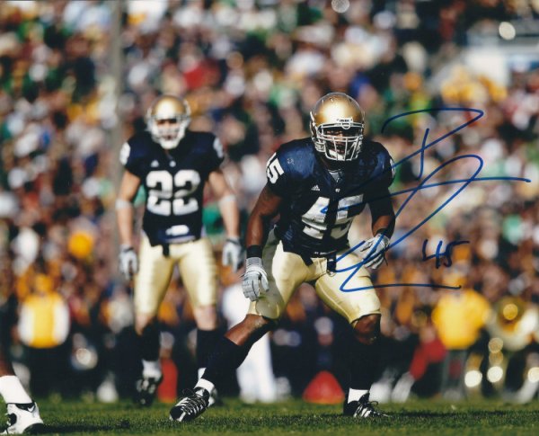 Darius Fleming Autographed Signed 8X10 Notre Dame Photo - Autographs