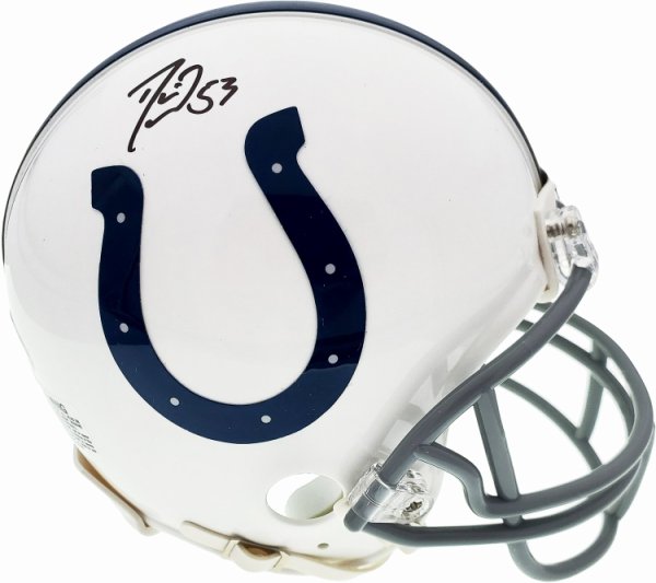 Darius Leonard Autographed Indianapolis Colts Mini Helmet Beckett Beckett