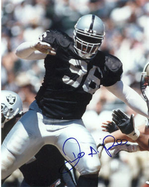 Darrell Russell Autographed Signed Oakland Raiders 8x10 Photo minor ding (deceased) 