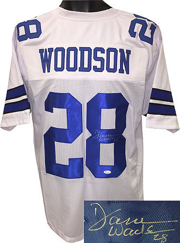 Darren Woodson Autographed Signed White Custom Stitched Pro Style
