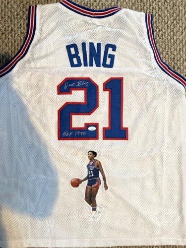 Dave Bing Autographed Signed Detroit Pistons Custom Jersey With JSA Holo - Autographs