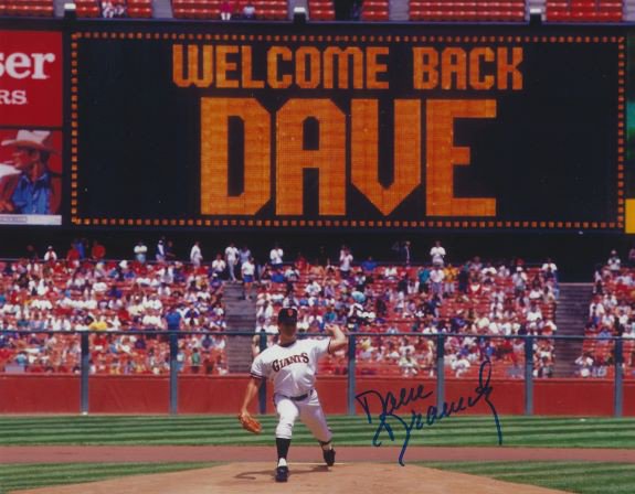 Dave Dravecky Autographed Signed 8X10 San Francisco Giants Photo - Autographs