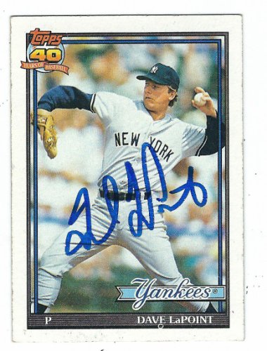 Dave Lapoint Autographed Signed 1991 Topps Card - Autographs