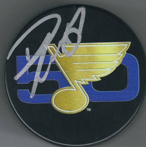 Dave Lowry Autographed Signed St. Louis Blues 50Th Anniversary Hockey Puck - Autographs
