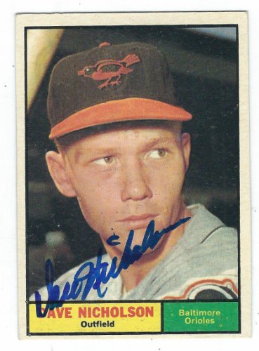 Dave Nicholson Autographed Signed 1961 Topps Card - Autographs