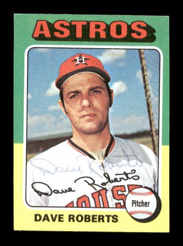Dave Roberts Autographed 1975 Topps Mini Card #301 Houston Astros #168632