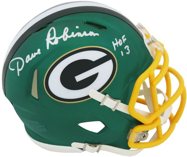 Dave Robinson Autographed Signed Green Bay Packers Flash Riddell Speed Mini Helmet w/HOF'13 