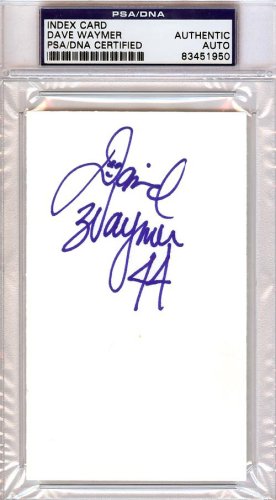 Dave Waymer Autographed Signed 3X5 Index Card New Orleans Saints PSA/DNA 