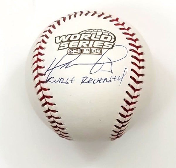David Ortiz Autographed Signed Boston Red Sox 2004 World Series Baseball W/ Curse Reversed Beckett Witnessed 