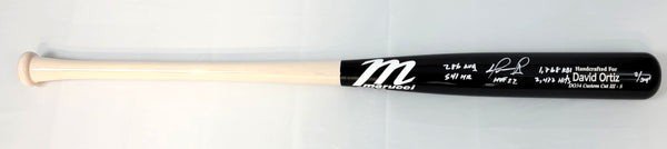 David Ortiz Autographed Signed Boston Red Sox Marucci Ltd Ed Game Model Bat W/ HOF 22 And Career Stats Beckett Witnessed 