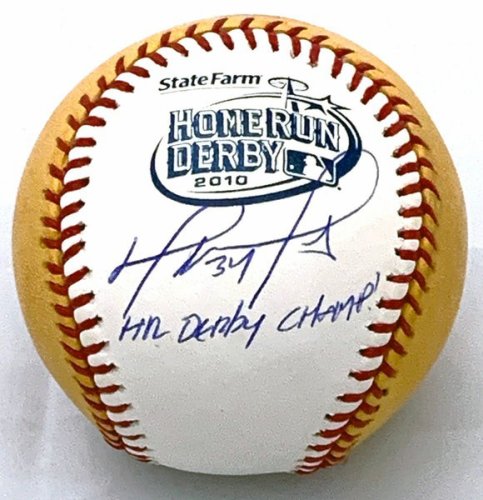 David Ortiz Autographed Signed Boston Red Sox MLB 2010 Home Run Derby Moneyball Baseball Beckett Authenticated 