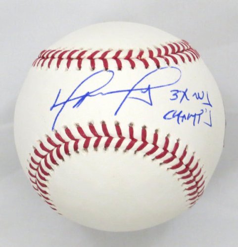 David Ortiz Autographed Signed Boston Red Sox MLB Baseball W/ 3X Ws Champs Beckett Witnessed 