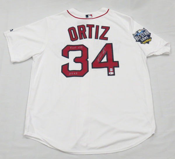 David Ortiz Autographed Signed Boston Red Sox Nike Replica Red Jersey W/HOF 22 Beckett Witnessed 