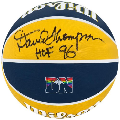 David Thompson Autographed Signed Wilson Denver Nuggets 'The City' Logo NBA Basketball w/HOF'96 