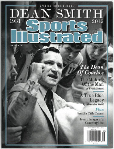 Dean Smith Sports Illustrated Magazine Tribute 1931-2015 North Carolina Tar Heels- 2/26/15- No Label