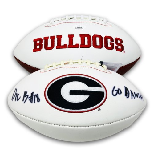 Deandre Baker Autographed Signed Georgia Bulldogs W/P Football "Go Dawgs" Inscription - PSA 