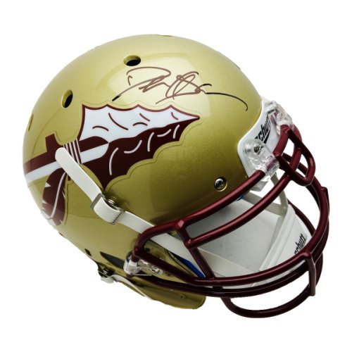 Deion Sanders FSU Seminoles Autographed Signed Full Size Schutt Gold Helmet - PSA 