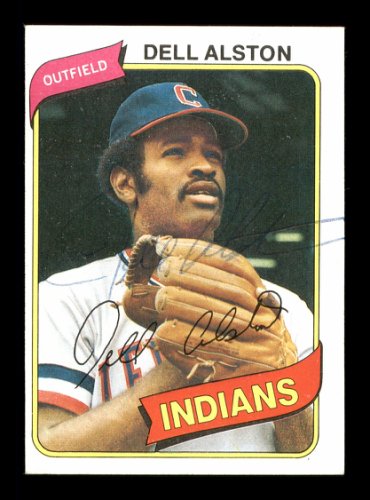 Dell Alston Autographed 1980 Topps Card #198 Cleveland Indians #166473