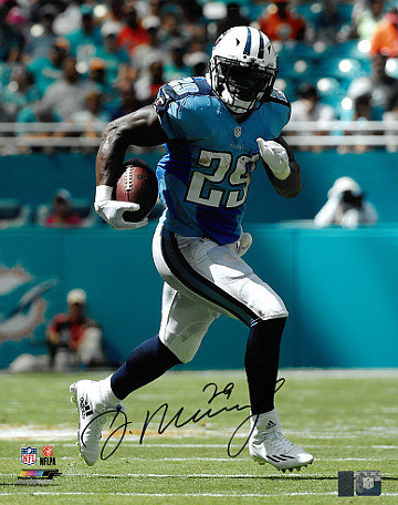 DeMarco Murray Autographed Signed Tennessee Titans 16X20 Photos 29 blue jersey Murray Hologram