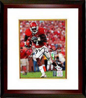 DeMarco Murray signed Oklahoma Sooners 8X10 Photo Custom Framing - PSA Hologram
