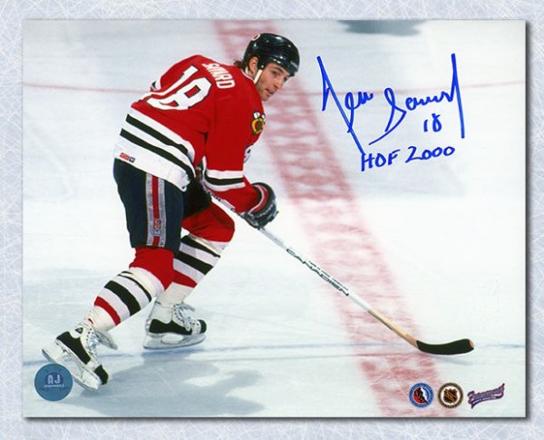 Denis Savard Autographed Signed Chicago Blackhawks Aerial View 8x10 Photo