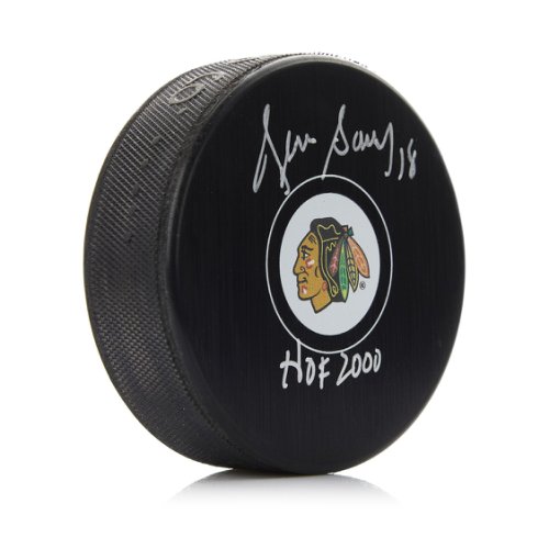 Denis Savard Autographed Signed Chicago Blackhawks Hockey Puck with HOF Note