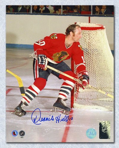 Dennis Hull Autographed Signed Chicago Blackhawks Game Action 8x10 Photo