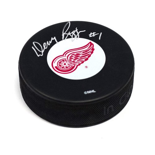 Dennis Riggin Detroit Red Wings Autographed Signed Hockey Puck