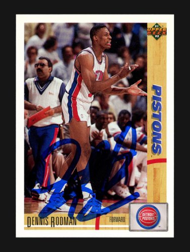Dennis Rodman Autographed Signed 1991-92 UDA Card #185 Detroit Pistons #190467 
