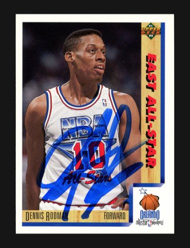 Dennis Rodman Autographed Signed 1991-92 UDA Card #457 Detroit Pistons #190468 