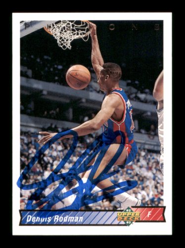 Dennis Rodman Autographed Signed 1992-93 UDA Card #242 Detroit Pistons #190487 