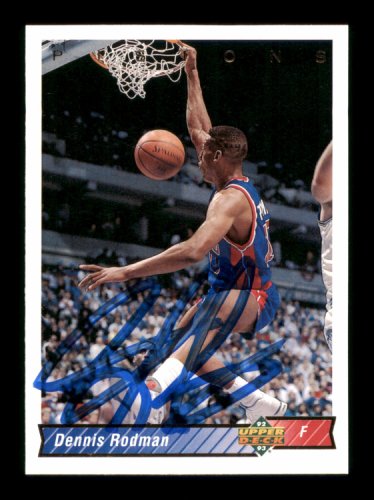 Dennis Rodman Autographed Signed 1992-93 UDA Card #242 Detroit Pistons #190491 