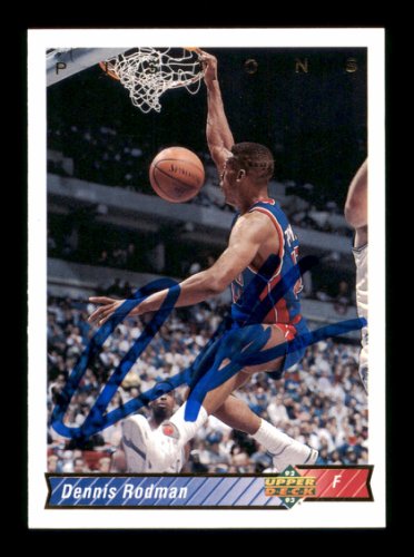 Dennis Rodman Autographed Signed 1992-93 UDA Card #242 Detroit Pistons #190493 