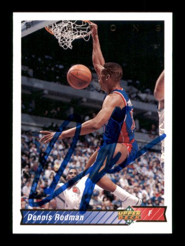 Dennis Rodman Autographed Signed 1992-93 UDA Card #242 Detroit Pistons #190494 
