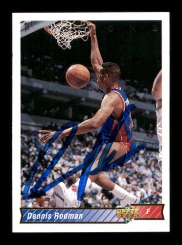 Dennis Rodman Autographed Signed 1992-93 UDA Card #242 Detroit Pistons #190495 