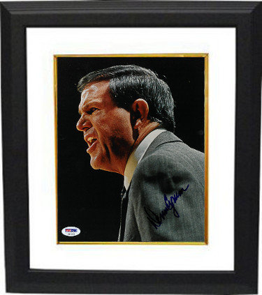 Denny Crum Autographed Signed Louisville Cardinals Coaching 8x10 Photo Framing Photo- PSA Hologram 