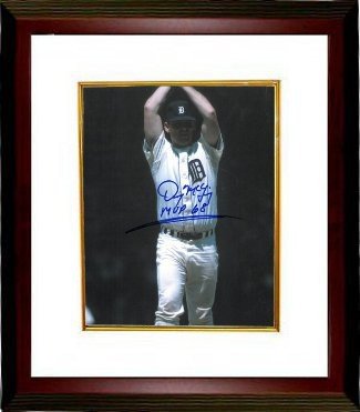 Denny McLain Autographed Signed Detroit Tigers 8x10 Photo Custom Framing w/ MVP 68 - COA 
