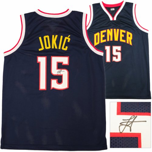 Denver Nuggets Nikola Jokic Autographed Blue Jersey JSA