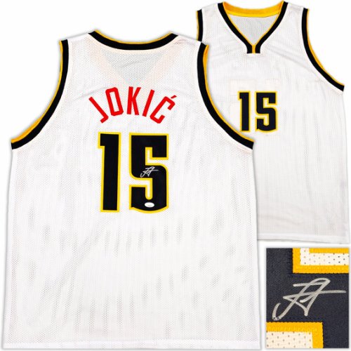 Denver Nuggets Nikola Jokic Autographed Signed White Jersey JSA