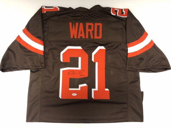 Denzel Ward Cleveland Browns Autographed Signed Jersey - PSA Authentic 