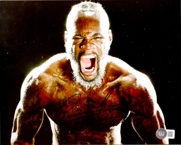 Deontay Wilder Autographed 8X10 Photo Beckett Beckett Qr #Bh29168