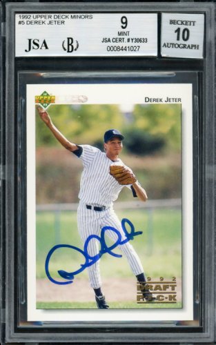 Derek Jeter Rookie Signed Authentic 1996 Yankees World Series Jersey  Beckett COA