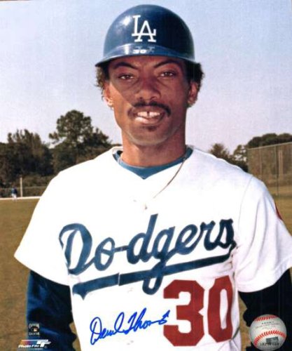Derrel Thomas Autographed Signed Los Angeles Dodgers Photo - Autographs 