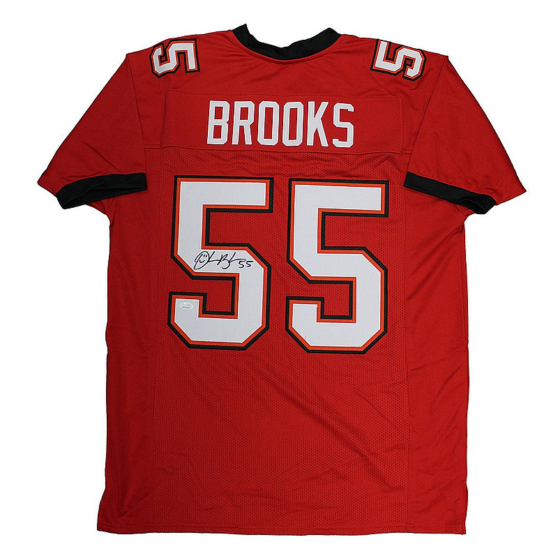 Derrick Brooks Autographed Signed Tampa Bay Buccaneers Red Home Jersey - Beckett 
