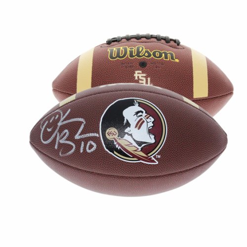 Derrick Brooks FSU Autographed Signed Wilson Logo Football - PSA/DNA 