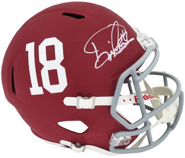 Derrick Henry Autographed Signed Alabama Crimson Tide Riddell #18 FS Speed Rep Helmet #2- Beckett Witnessed (Heisman) 