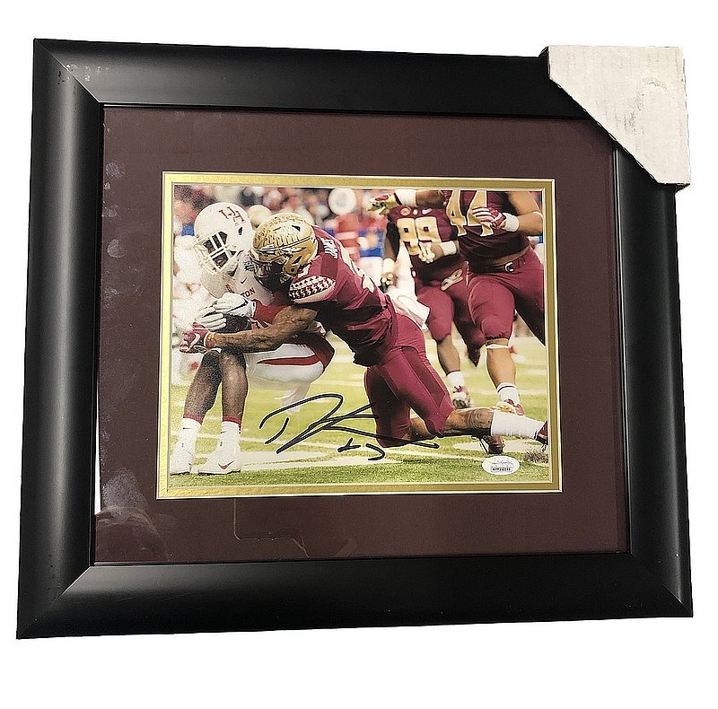Derwin James Autographed Signed FSU Seminoles Framed Peach Bowl Tackle 8x10 Photo - JSA 