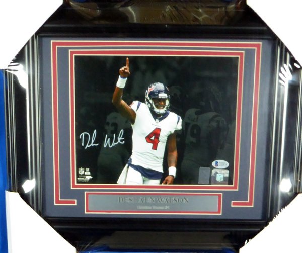 Deshaun Watson Autographed Framed 8X10 Photo Houston Texans Beckett Beckett